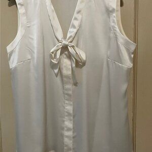 NWOT ANNE KLEIN CREAM/OFF-WHITE SHELL BLOUSE